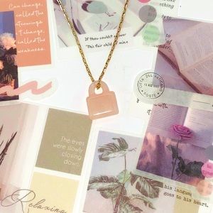 Rose Jade lock pendant